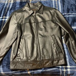 Black Wilson Leather Jacket. Size small